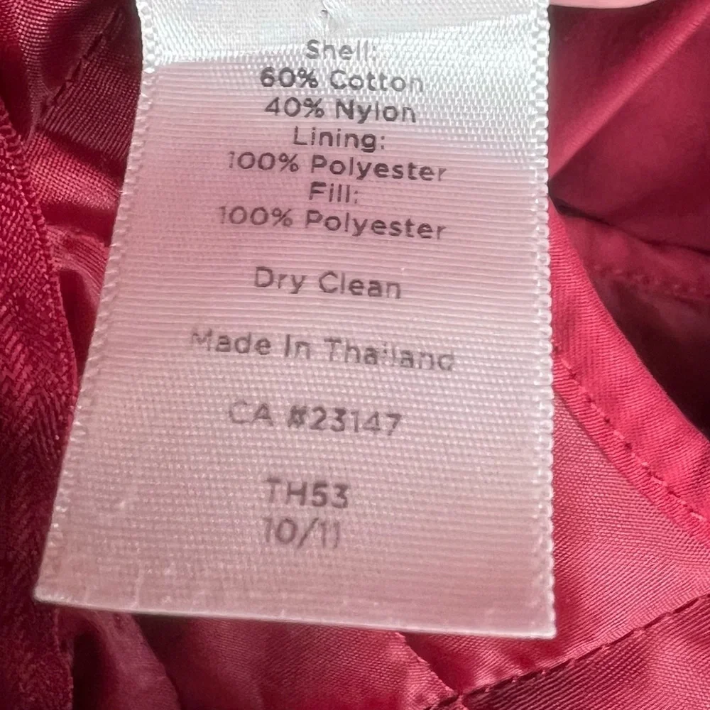 ⭐️ Talbots Red Double Breast Trench Coat Removable Insulated Liner Women’s 6 P - Picture 10 of 13